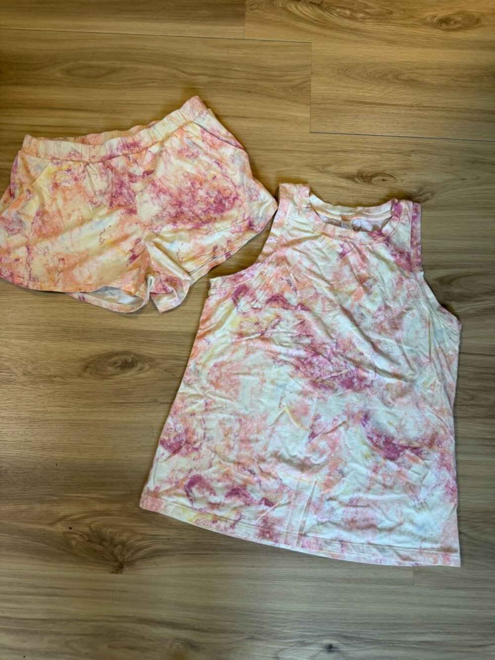 Stars Above Lounge Set | Women's XS | Tie-Dye Tank & Shorts Pajama Set